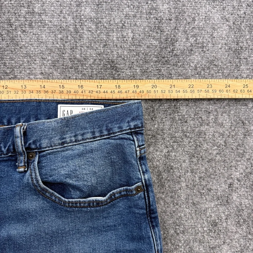 GAP Straight GapFlex Jeans Mens 38x34 Medium Wash Stretch Denim Straight Leg